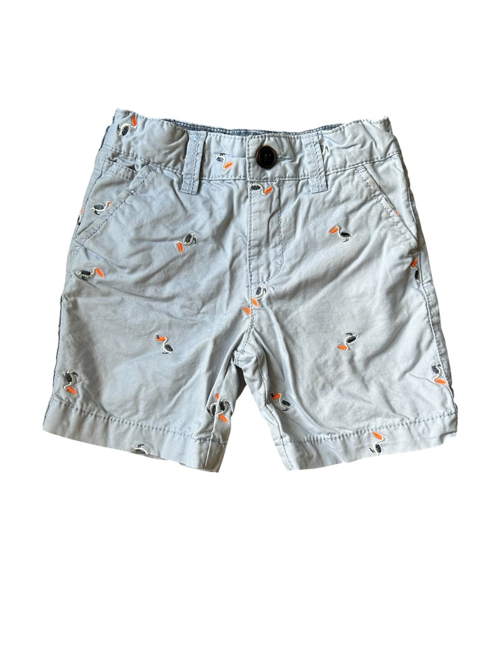 OshKosh B'gosh Light Blue Embroidered Puffin Shorts